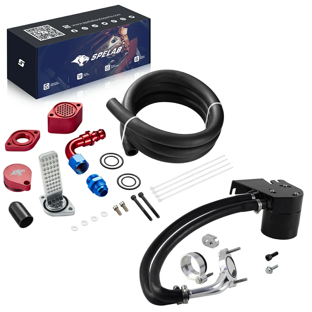 2011+ Ford 6.7L Powerstroke CCV Reroute/Delete w/Catch Can Internal&External  Kit | SPELAB - Image 10
