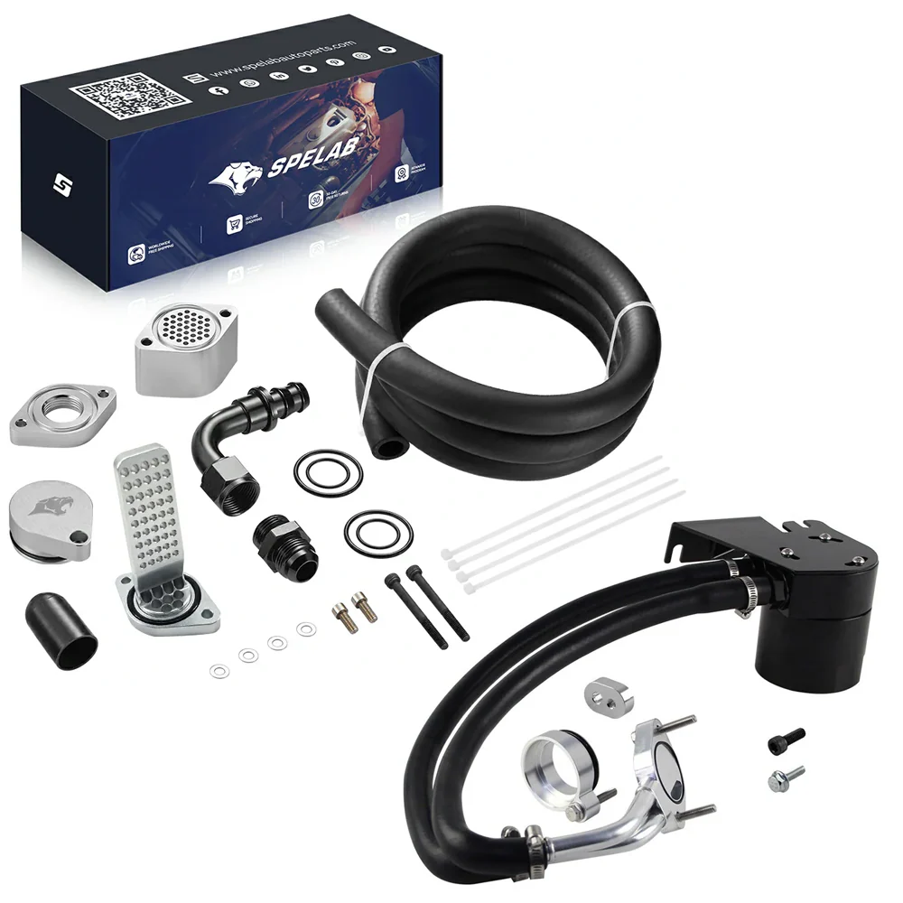 2011+ Ford 6.7L Powerstroke CCV Reroute/Delete w/Catch Can Internal&External  Kit | SPELAB - Image 11