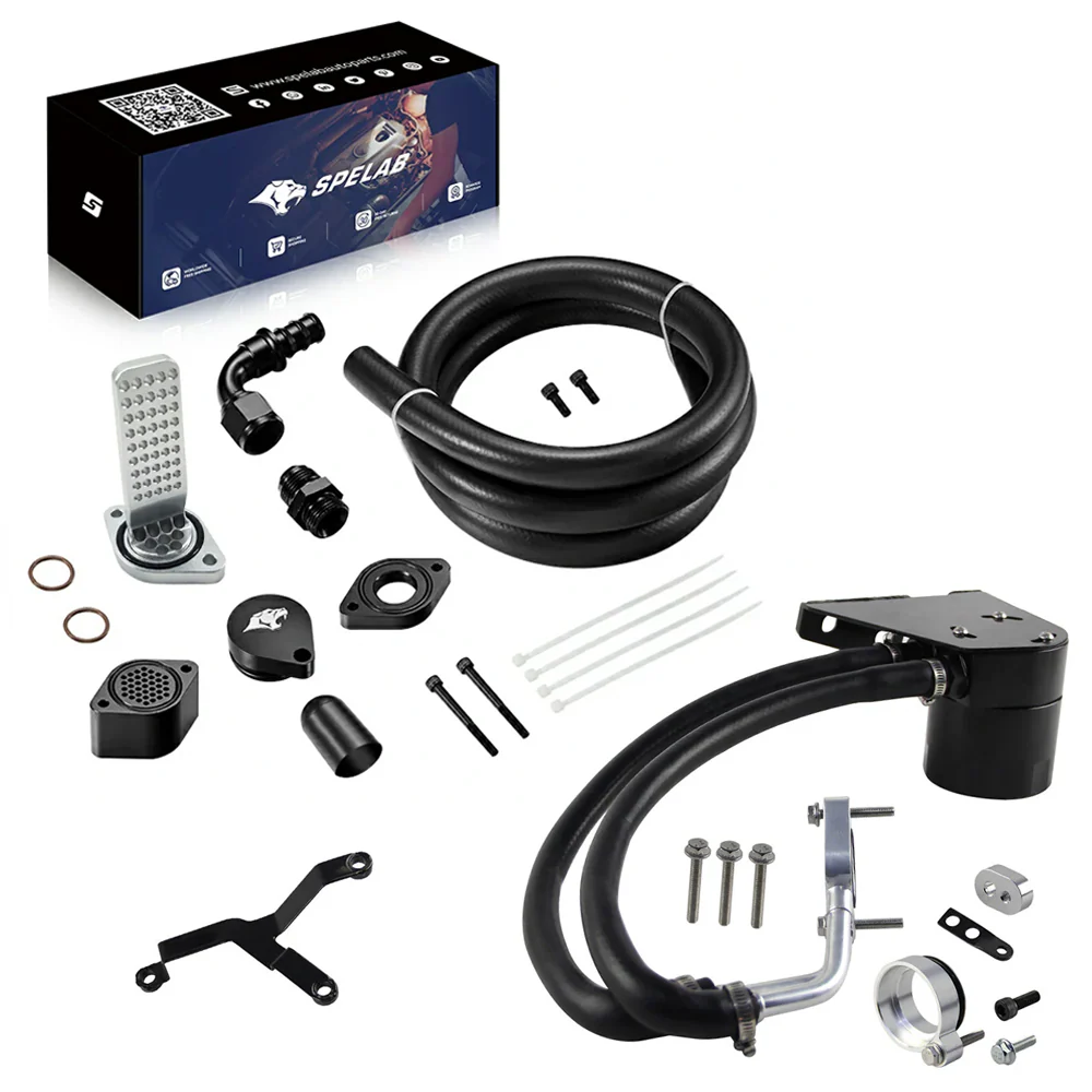 2011+ Ford 6.7L Powerstroke CCV Reroute/Delete w/Catch Can Internal&External  Kit | SPELAB - Image 12