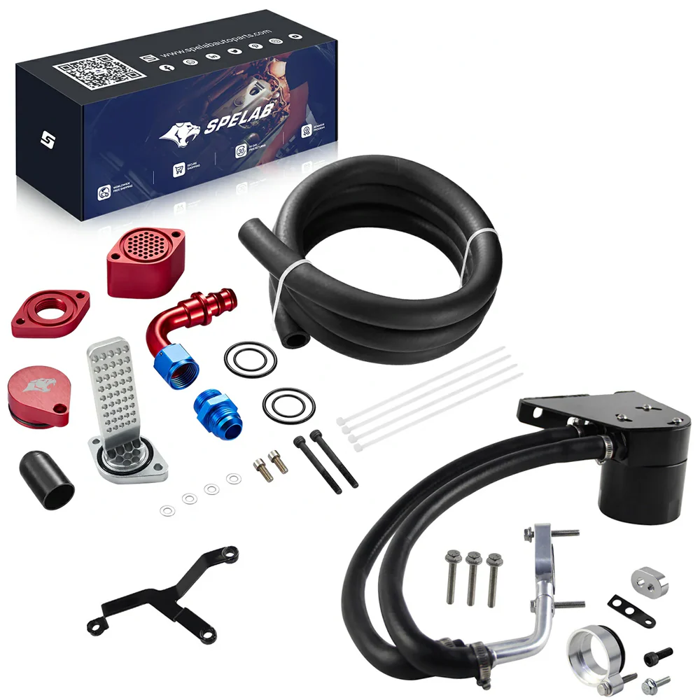 2011+ Ford 6.7L Powerstroke CCV Reroute/Delete w/Catch Can Internal&External  Kit | SPELAB - Image 13