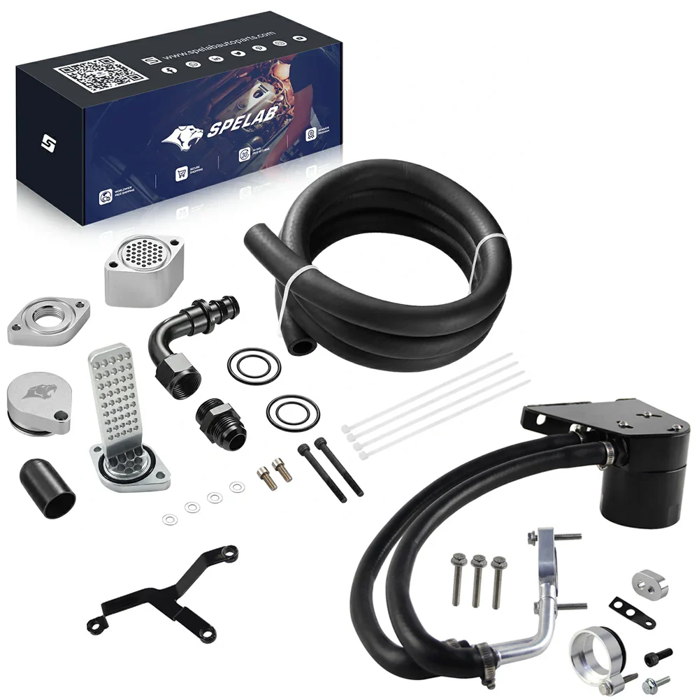 2011+ Ford 6.7L Powerstroke CCV Reroute/Delete w/Catch Can Internal&External  Kit | SPELAB - Image 14