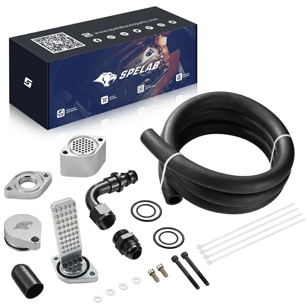 2011+ Ford 6.7L Powerstroke CCV Reroute/Delete w/Catch Can Internal&External  Kit | SPELAB - Image 17