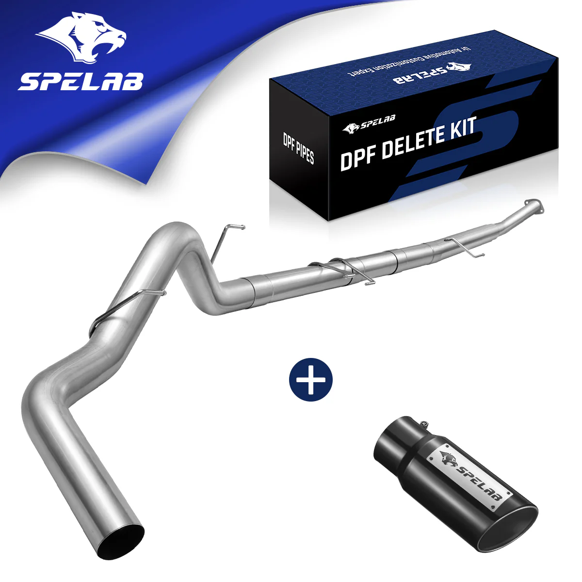 3.5''/4'' 2018-2020 3.0 Powerstroke DPF Delete Race Pipe | Ford F-150 | SPELAB - Image 8