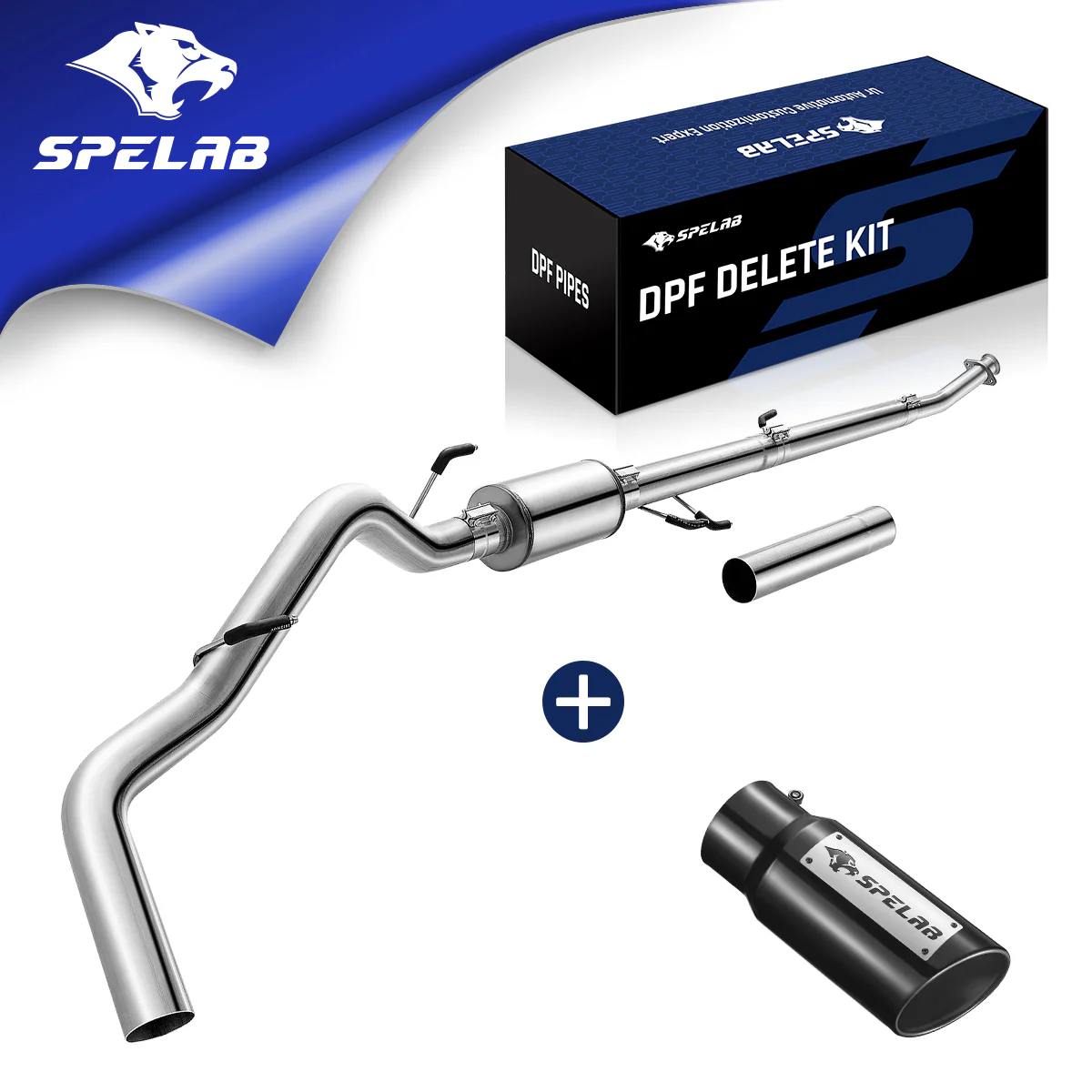 3.5''/4'' 2018-2020 3.0 Powerstroke DPF Delete Race Pipe | Ford F-150 | SPELAB - Image 9