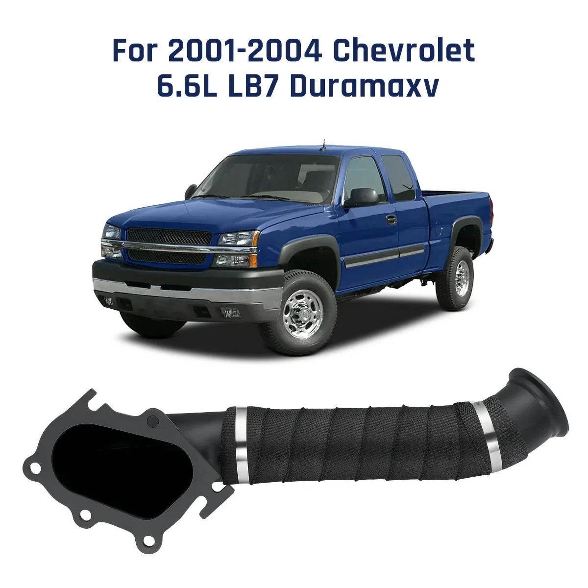 3″ Turbo Outlet Downpipe Exhaust for 2001-2004 GMC/Chevrolet 6.6L Duramax LB7 - Image 5