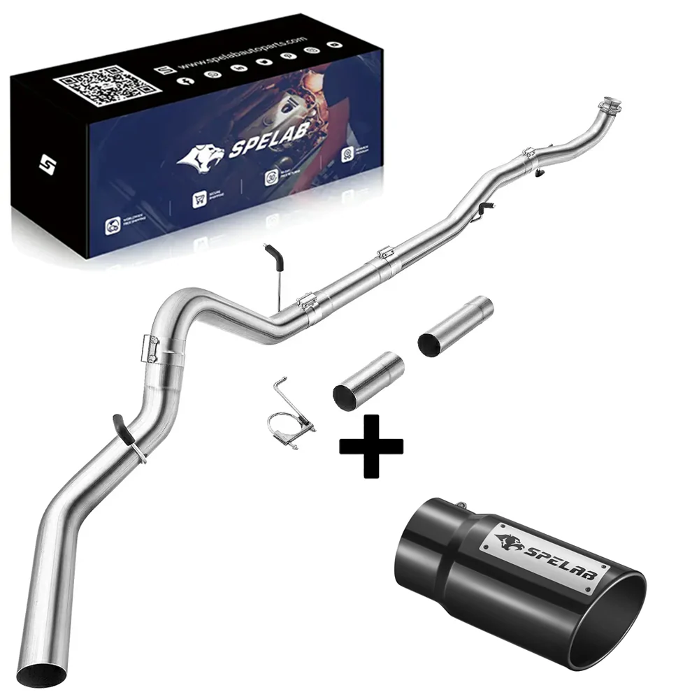 4‘’ Downpipe Back Single 2020-2025 L5P 6.6L Duramax DPF Delete Race Pipe GM 2500/3500|SPELAB - Image 3
