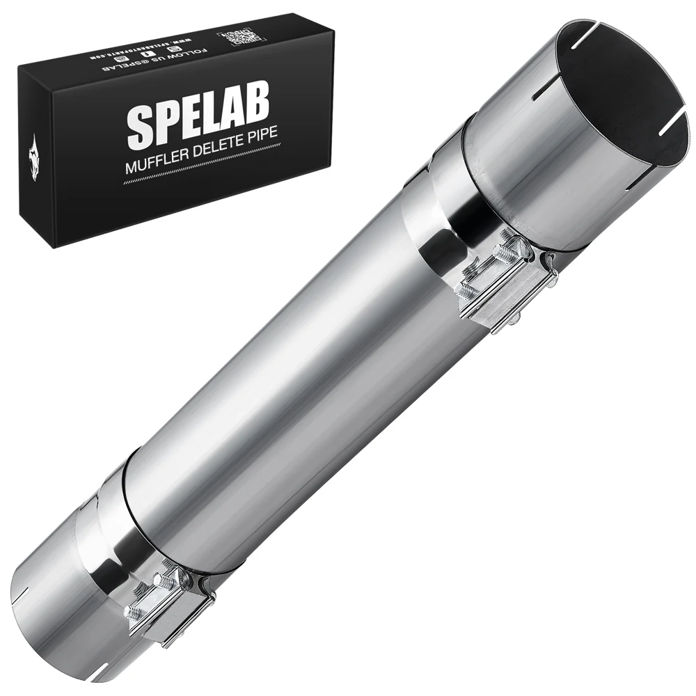 4''/5'' Stainless Steel Muffler Delete Pipe 30'' Length for Diesel Exhaust | SPELAB - Image 3