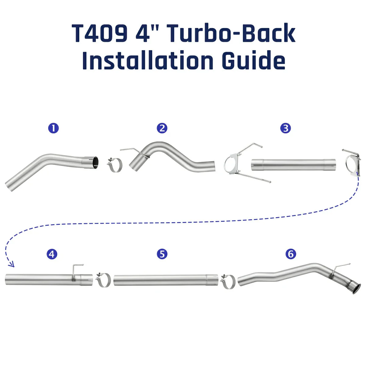 4" Turbo-Back Exhaust DPF Delete for 2007.5-2009 Dodge Ram 6.7L Dielsel 2500 3500 - Image 5