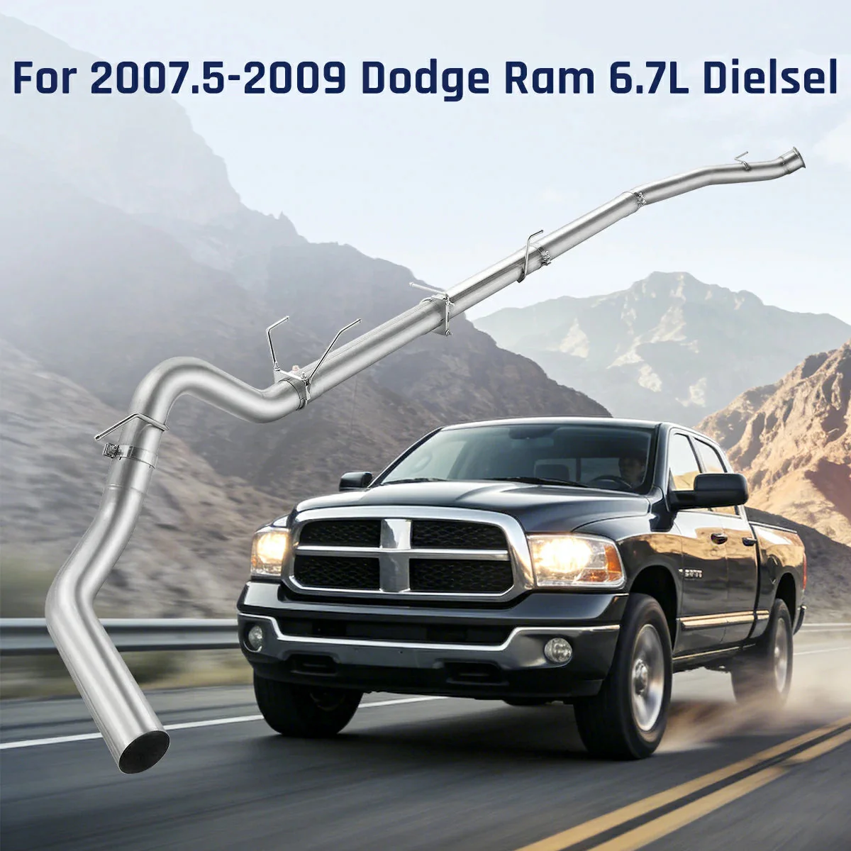 4" Turbo-Back Exhaust DPF Delete for 2007.5-2009 Dodge Ram 6.7L Dielsel 2500 3500 - Image 6