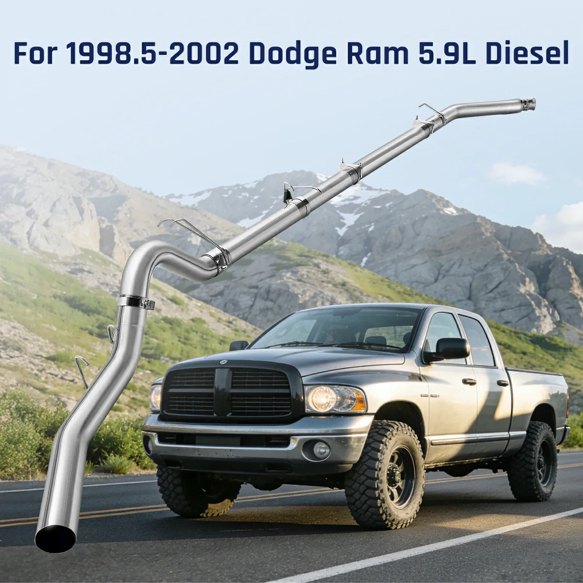 4" Turbo-Back Exhaust without Muffler for 98.5-02 Dodge Ram 2500/3500 5.9L Diesel - Image 8