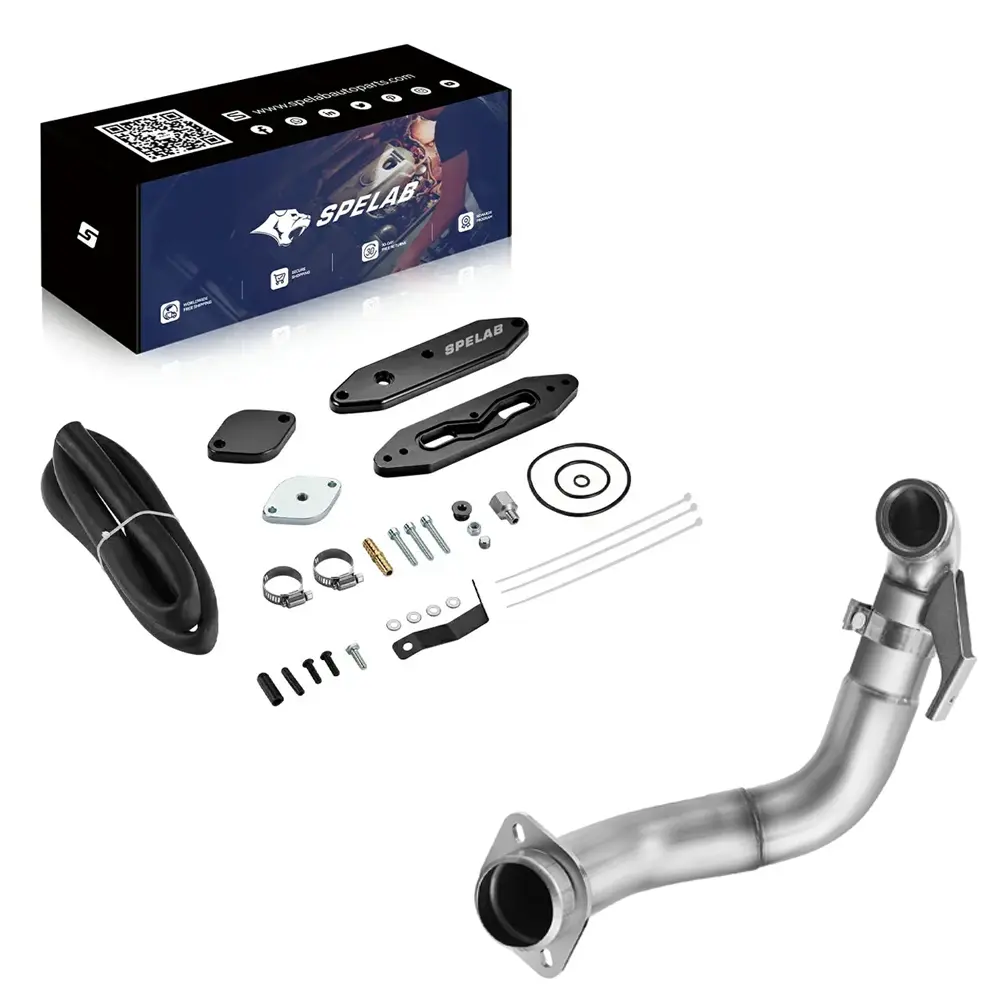 4‘’ Turbo Downpipe Exhaust For 2015-2019 Ford 6.7L Powerstroke F250 F350 F450 F550 | SPELAB - Image 10