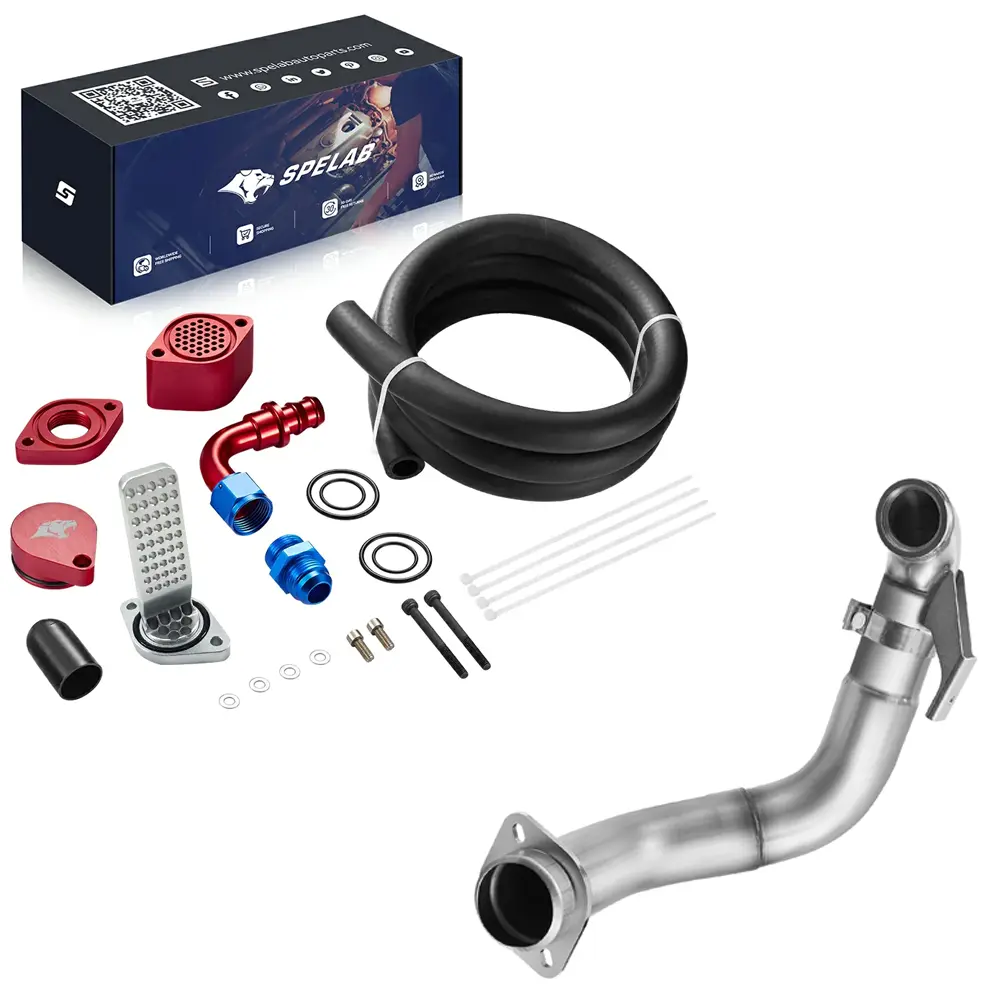 4‘’ Turbo Downpipe Exhaust For 2015-2019 Ford 6.7L Powerstroke F250 F350 F450 F550 | SPELAB - Image 8