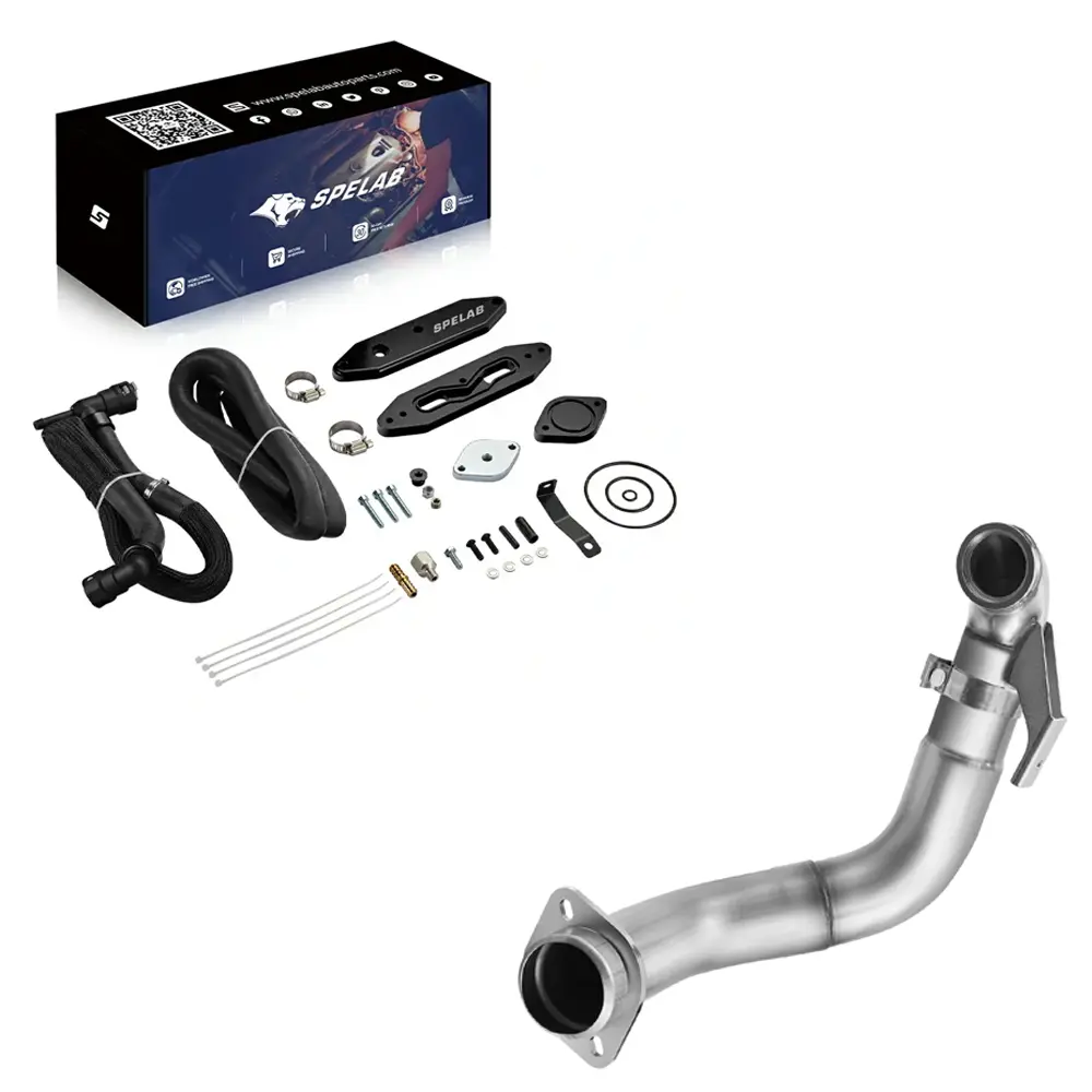 4‘’ Turbo Downpipe Exhaust For 2015-2019 Ford 6.7L Powerstroke F250 F350 F450 F550 | SPELAB - Image 9