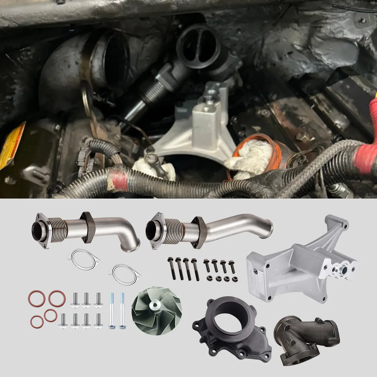 Bellowed Up-Pipe Kit & EBPV & Turbo For 1999.5-2003 7.3 Powerstroke Diesel | SPELAB - Image 5