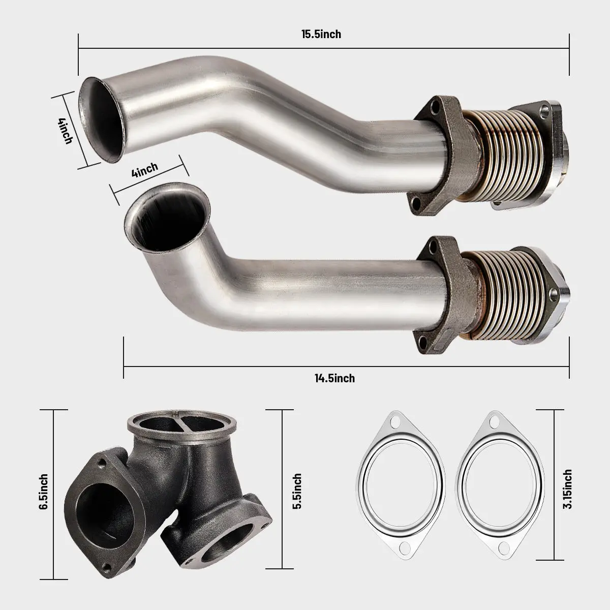 Bellowed Up-Pipe Kit & EBPV & Turbo For 1999.5-2003 7.3 Powerstroke Diesel | SPELAB - Image 6