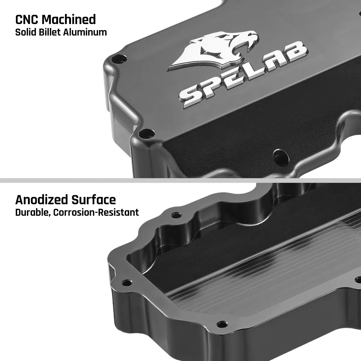 Billet Aluminum Valve Cover for 2004.5-2007 Ford F250 F350 F450 F550 6.0L Powerstroke | SPELAB - Image 3