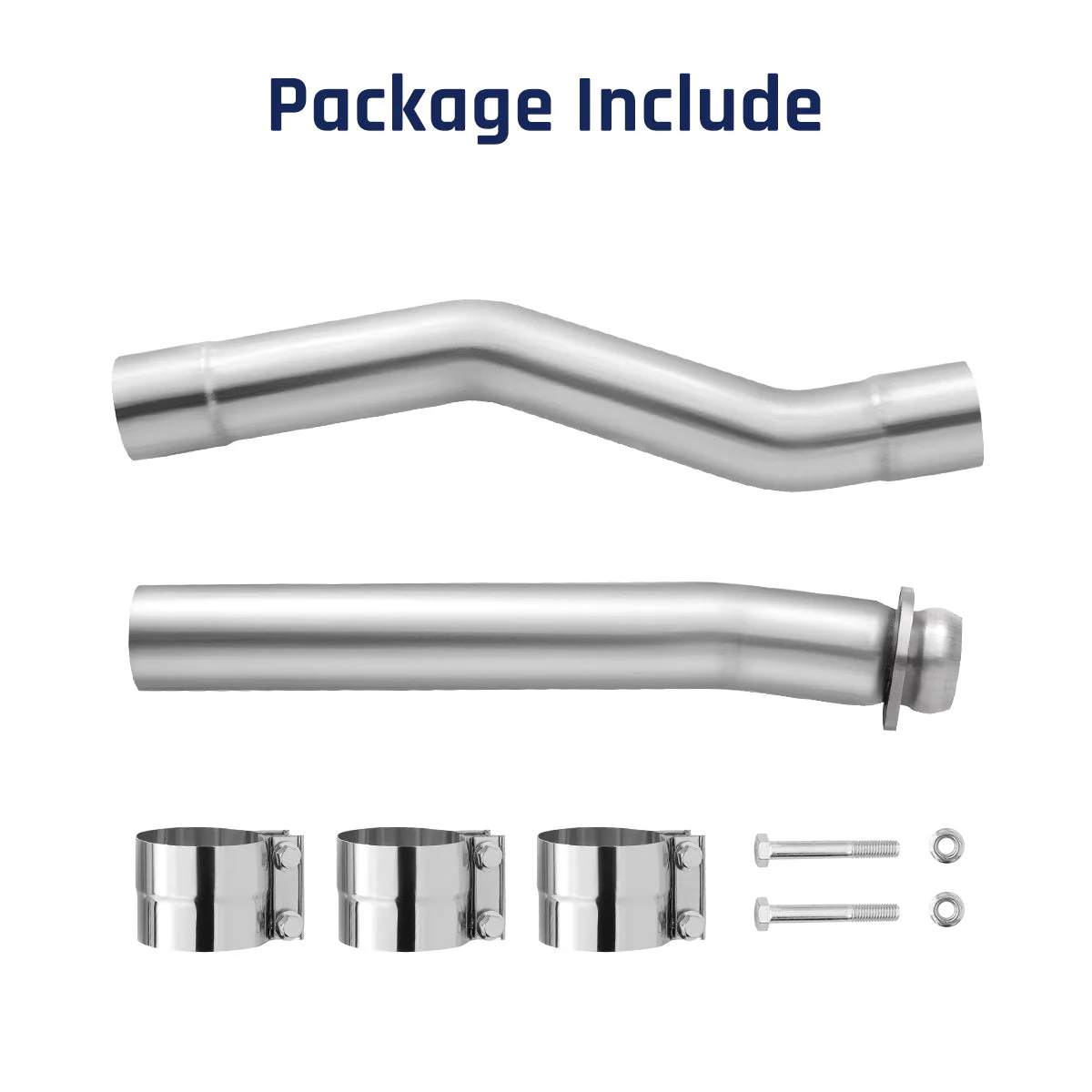 4‘’ CAT & Muffler Delete Pipe Exhaust System for 2003-2007 Ford 6.0L Powerstroke F-250 F-350 - Image 3