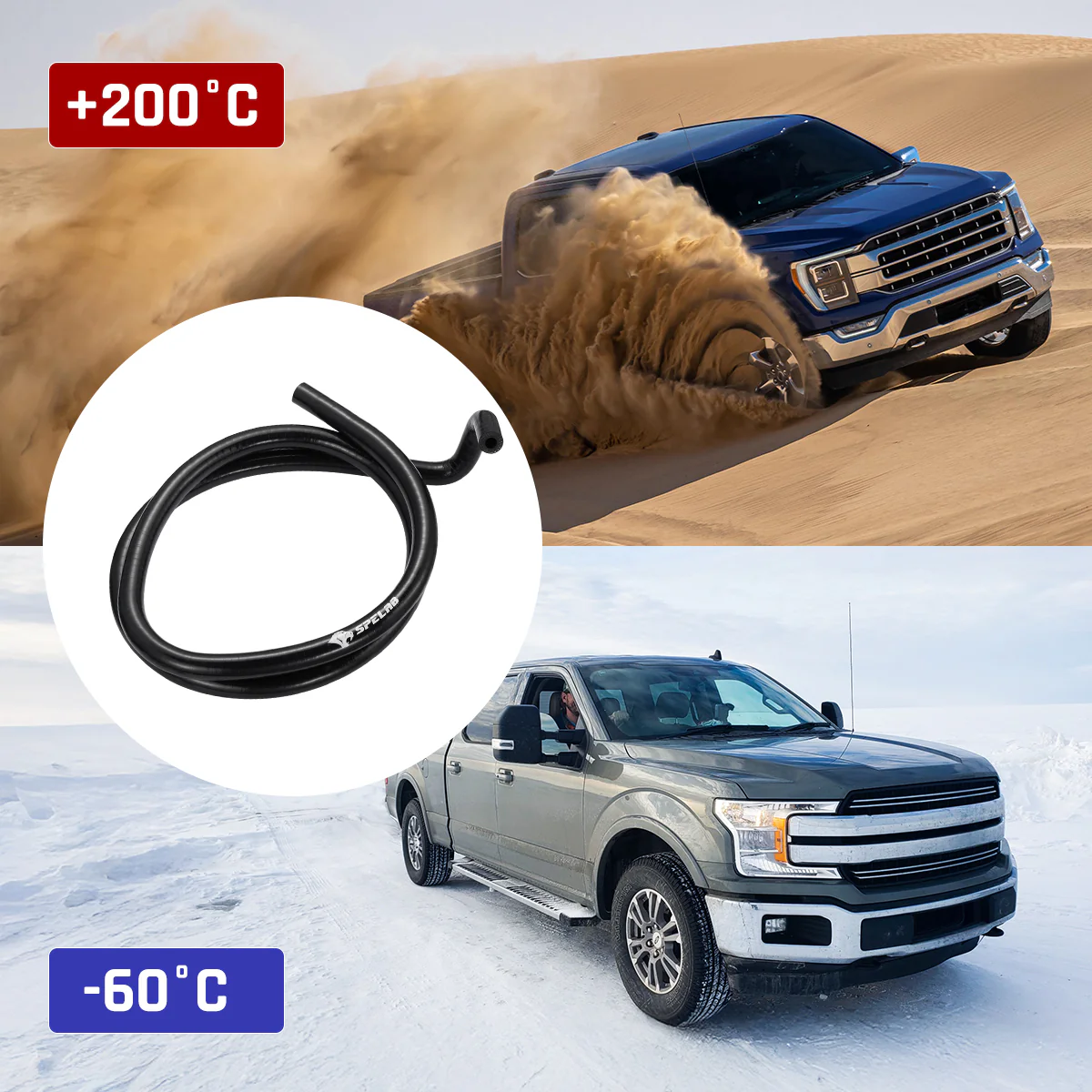 Coolant Reroute Kit for 2011-2024 Ford 6.7L Powerstroke Coolant Hose Reroute Kit | SPELAB - Image 6