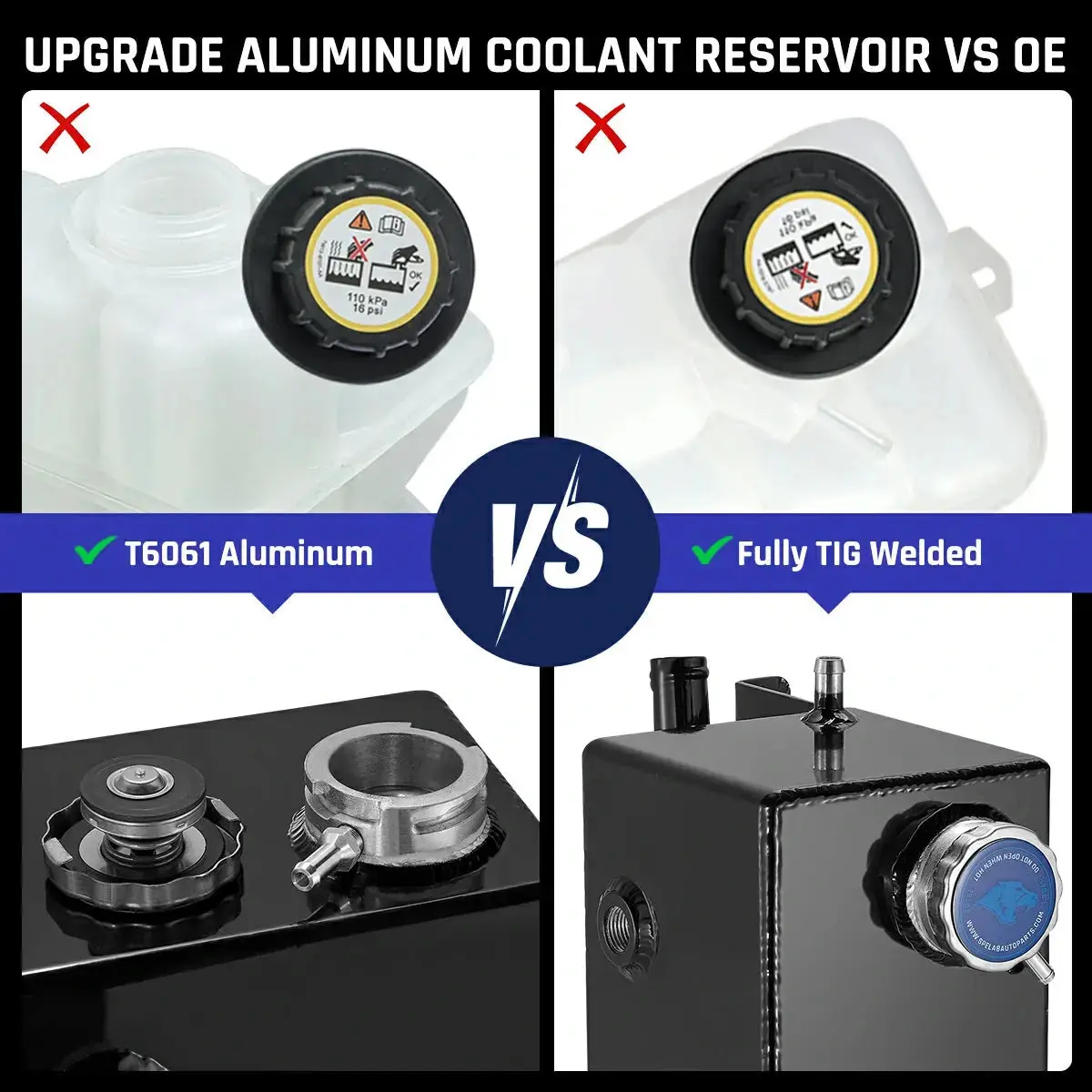 Coolant Reservoir for 2001-2007 LB7 / LLY / LBZ DURAMAX Coolant Overflow Tank | SPELAB - Image 3