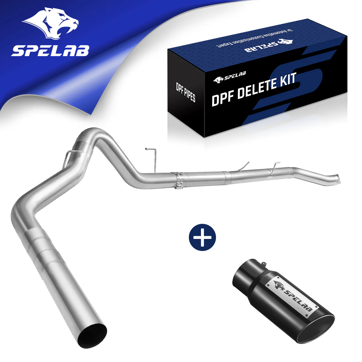 4"/5" Turbo-Back for 2013-2018 Dodge Ram 6.7L Diesel DPF Delete Race Pipe | SPELAB - Image 12
