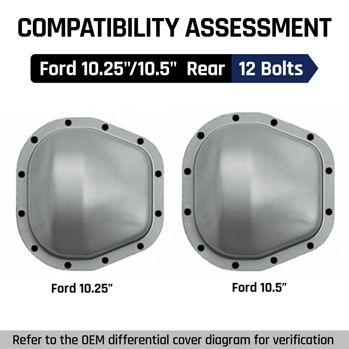 Differential Cover 10.25'/10.5' 12 Bolts for Ford 1986-2024 Ford F250 F350 | SPELAB - Image 3