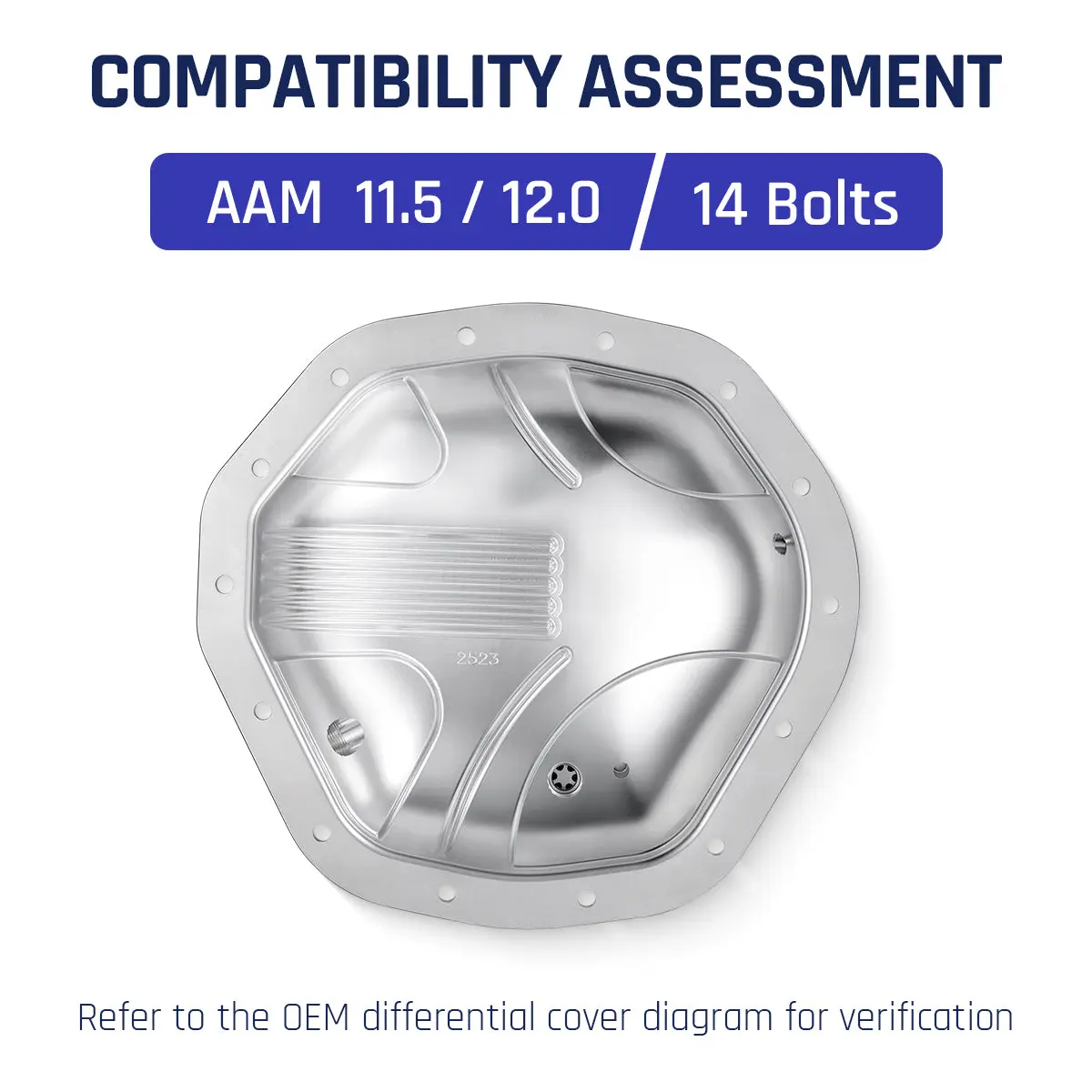 Billet Aluminum Differential Cover For AAM 11.5"/12" 14 Bolts Rear Axle for 2020-2025 GM and 2019-2024 RAM | SPELAB - Image 3