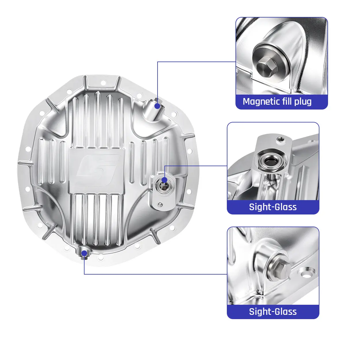 Billet Aluminum Differential Cover For AAM 11.5"/12" 14 Bolts Rear Axle for 2020-2025 GM and 2019-2024 RAM | SPELAB - Image 4