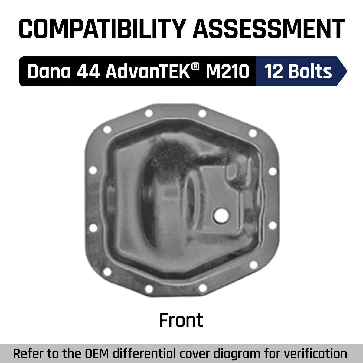 Differential Cover For Dana 44 AdvanTEK M210 12 Bolts Front Axle | SPELAB - Image 3
