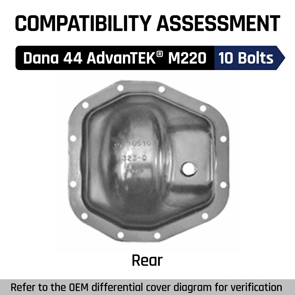 Differential Cover For Dana 44 AdvanTEK M220 12 Bolts Rear Axle | SPELAB - Image 3