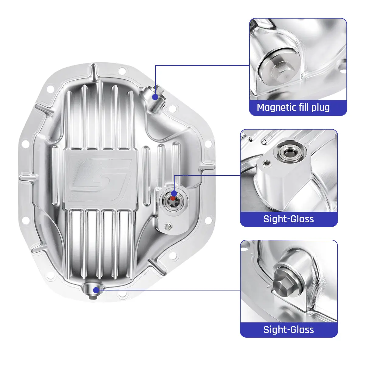 Billet Aluminum Differential Cover For Dana 80 10-Bolt Rear Axle Cover | SPELAB - Image 4