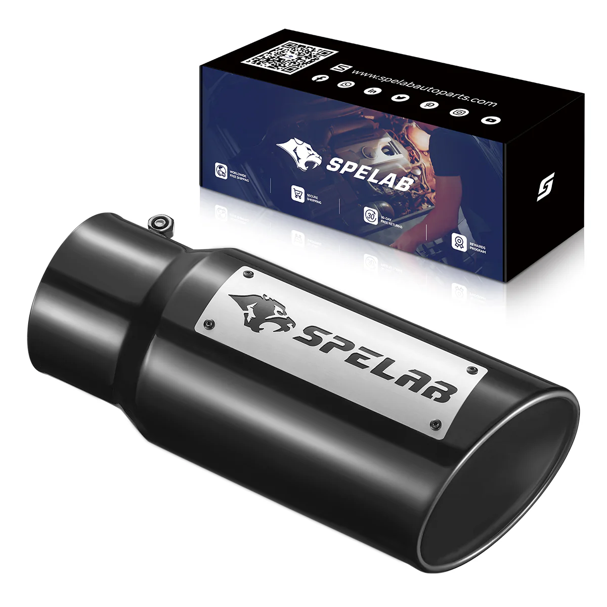 Exhaust Tip 4" In, 5"/6"/7" Out, 12"/18" Length T304 | SPELAB - Image 13