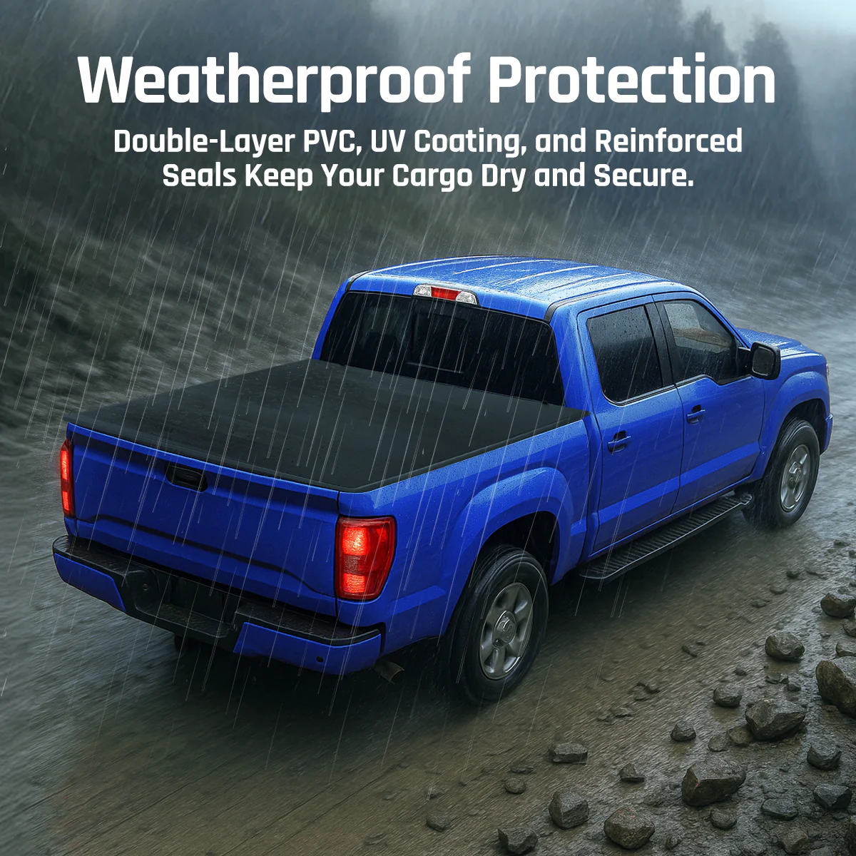 Hard Folding Tonneau Cover 6.8 ft for 1999-2025 Ford F250 F350 Super Duty | SPELAB - Image 3