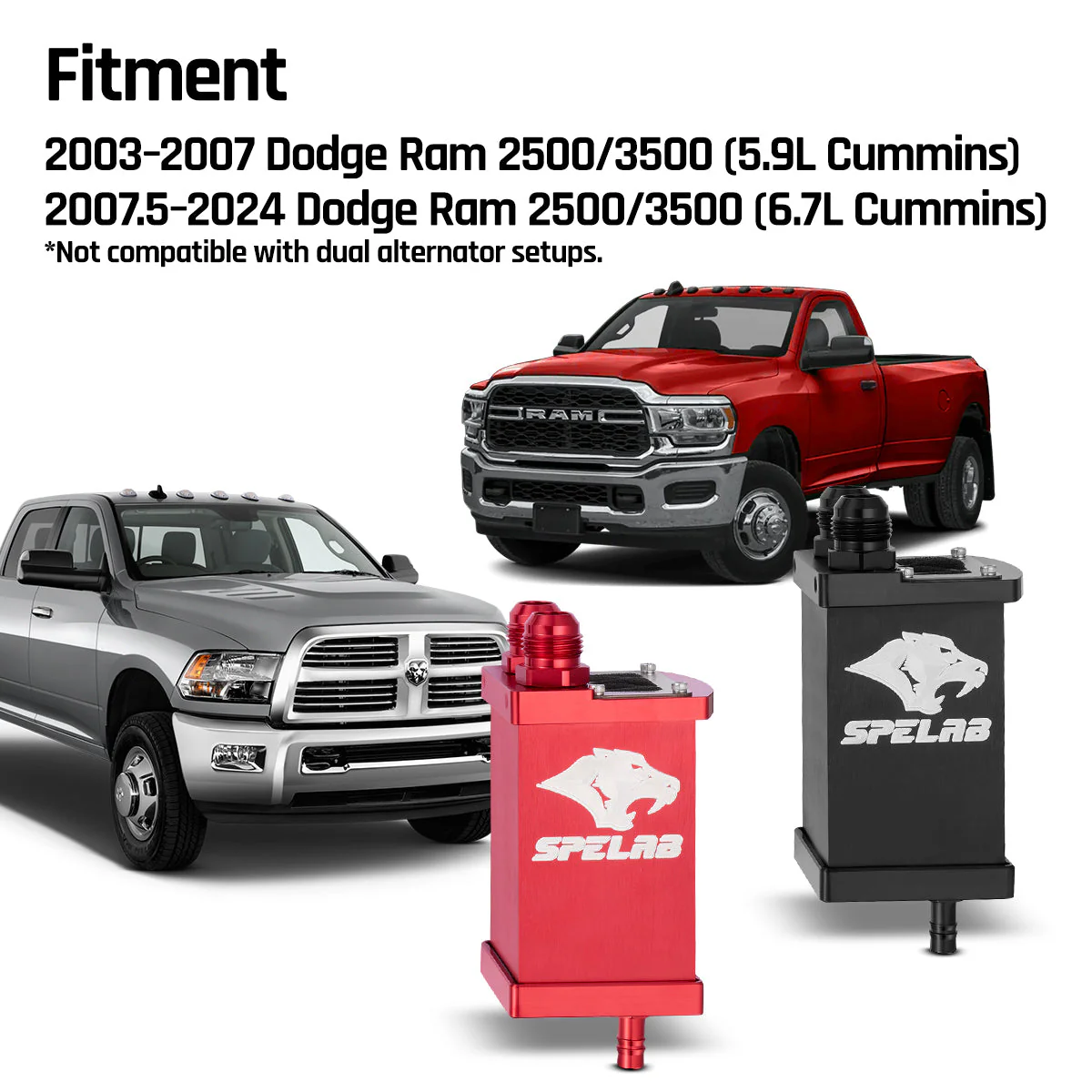 Oil Catch Can for Dodge Ram 5.9L & 6.7L Diesel | SPELAB - Image 4