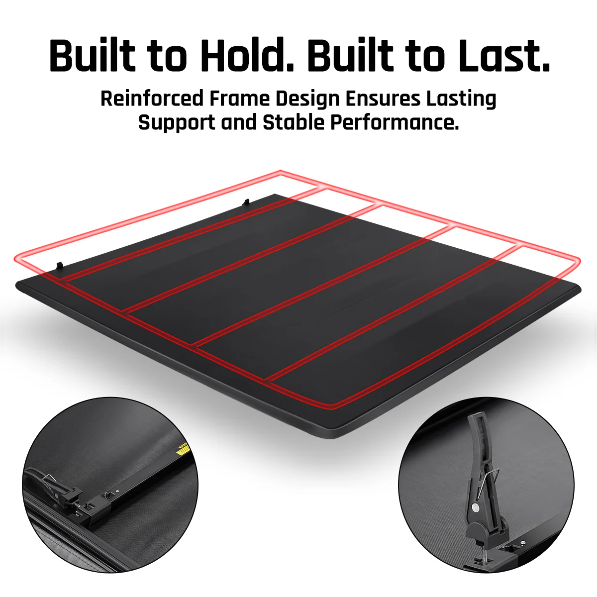 Soft Tri-fold Tonneau Cover 6.75 ft for 2017-2025 Ford F250 F350 Super Duty | SPELAB - Image 5