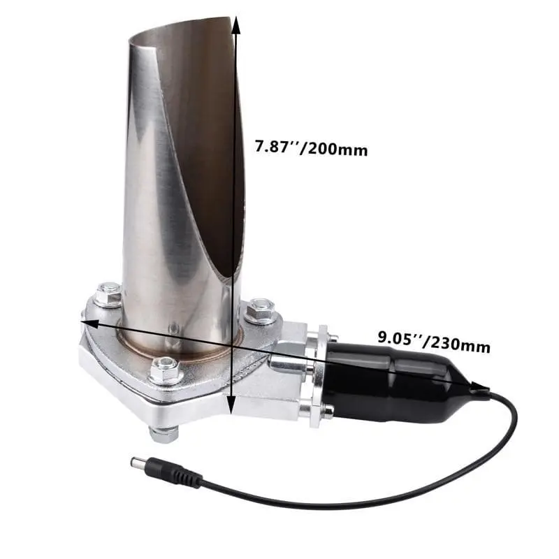 SPELAB 2.25 inch Remote Single DIY Fabricator Electric Exhaust Cutout Kit - Image 3