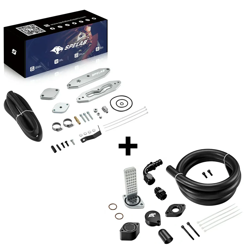 SPELAB 2011-2025 Ford 6.7L Powerstroke Diesel EGR Delete Kit w/Coolant Bypass Black - Image 18