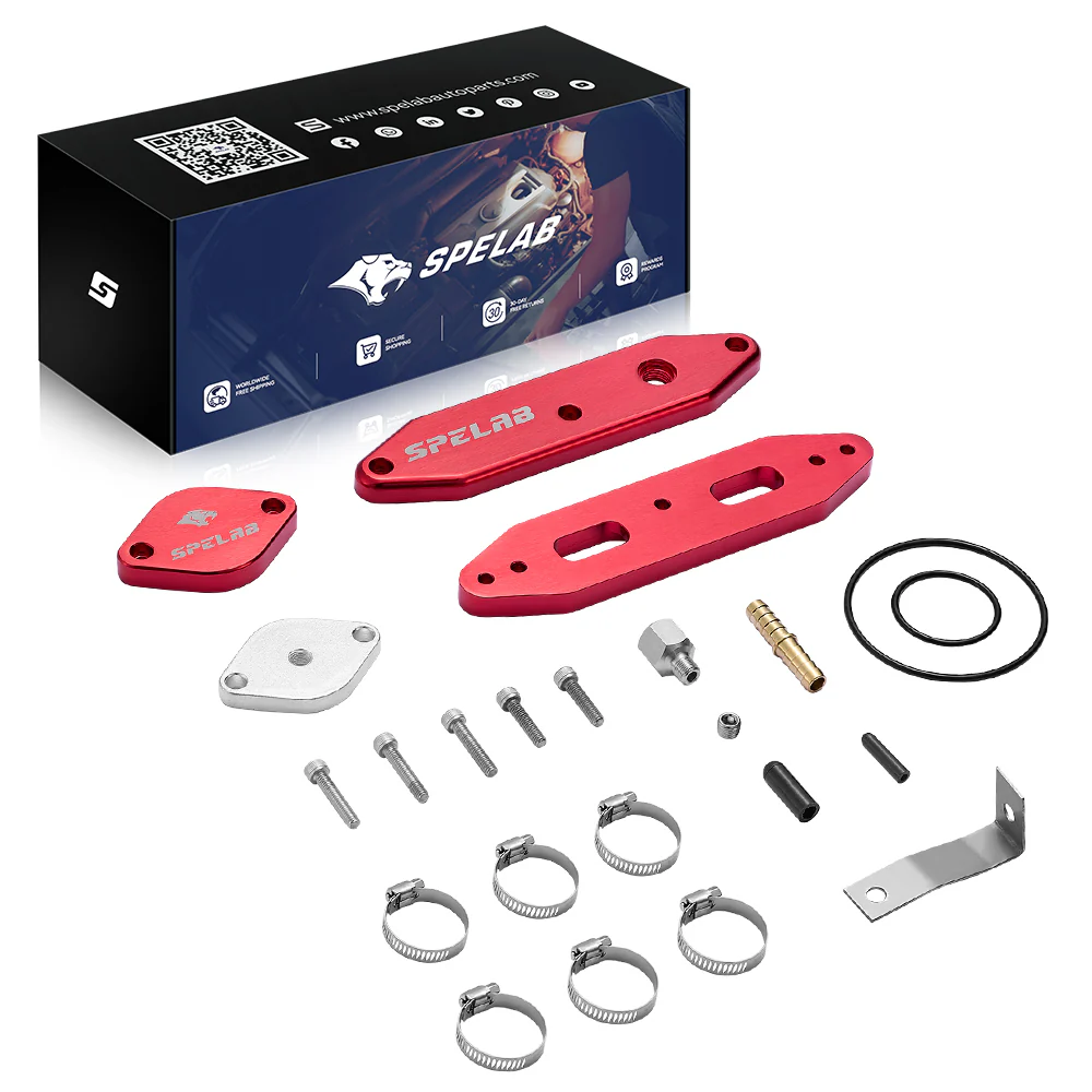 SPELAB 2011-2025 Ford 6.7L Powerstroke Diesel EGR Delete Kit w/Coolant Bypass Black - Image 20