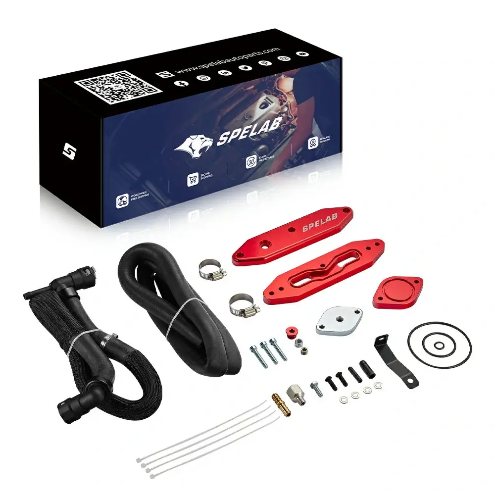 SPELAB 2011-2025 Ford 6.7L Powerstroke Diesel EGR Delete Kit w/Coolant Bypass Black - Image 5