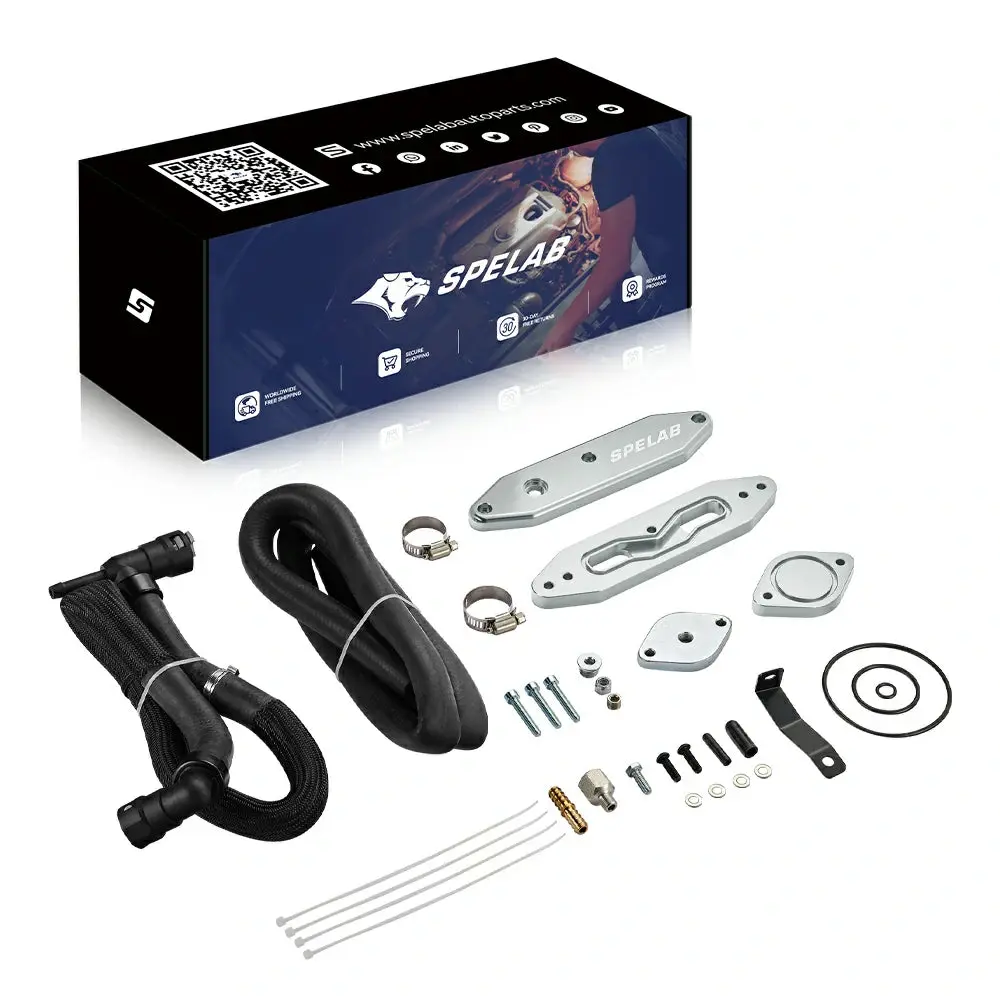 SPELAB 2011-2025 Ford 6.7L Powerstroke Diesel EGR Delete Kit w/Coolant Bypass Black - Image 6