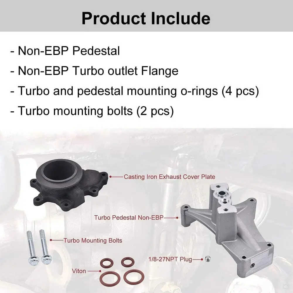 SPELAB Non-EBP Valve Kit for Ford 1999.5-2003 7.3L Powerstroke Diesel Turbo Pedestal +Bolts & Exhaust Housing - Image 3