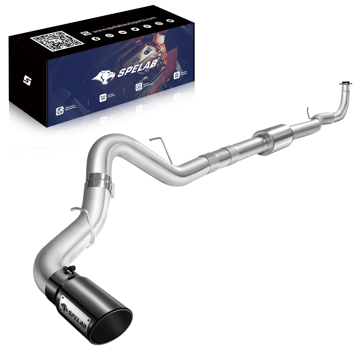 4"/5" 2017-2025 L5P 6.6 Duramax DPF Delete Race Pipe Chevy GMC 2500HD 3500HD | SPELAB - Image 16