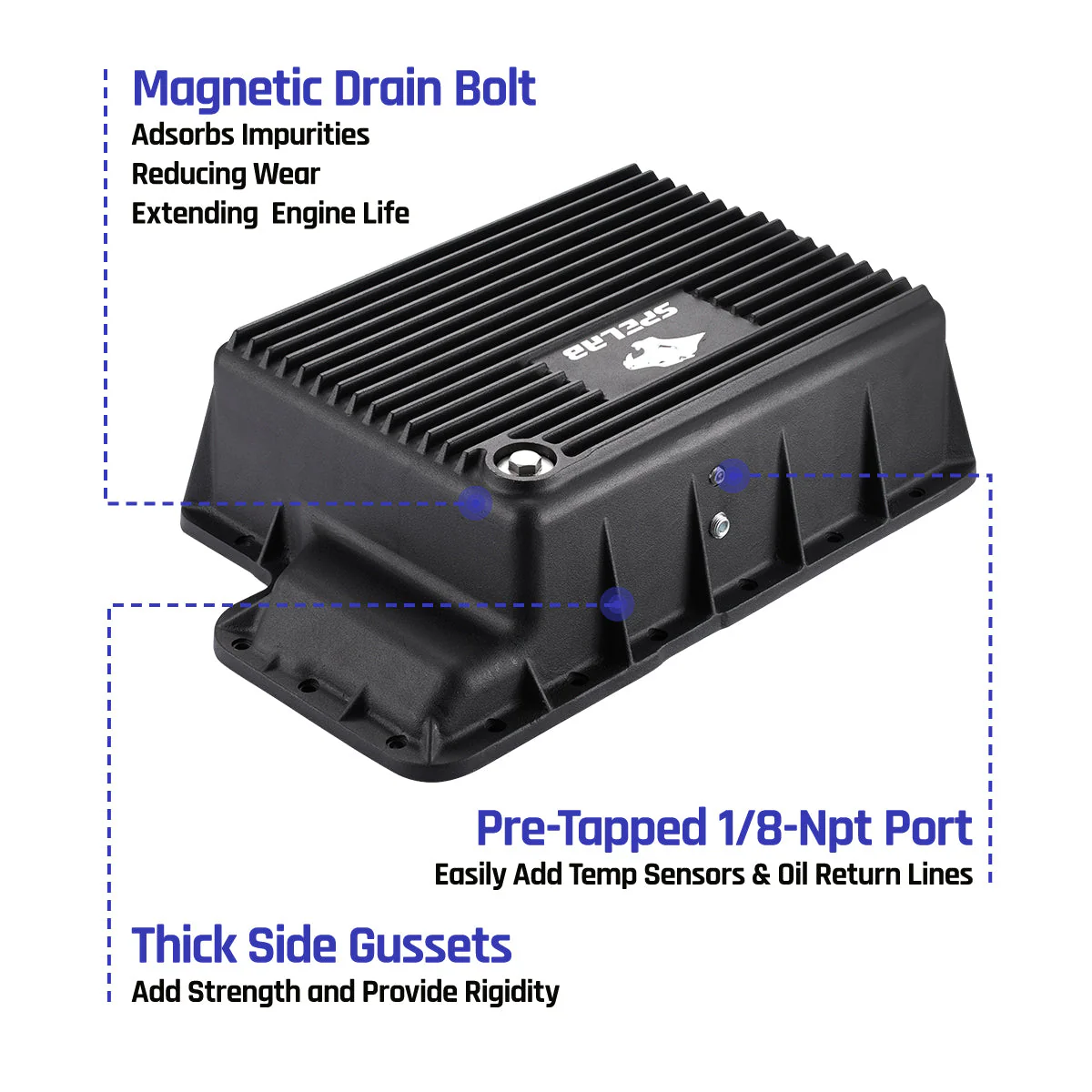 5R110 Transmission Pan for 2003-2010 Ford F250 F350 F450 6.0L / 6.4L Powerstroke Super Duty | SPELAB - Image 4